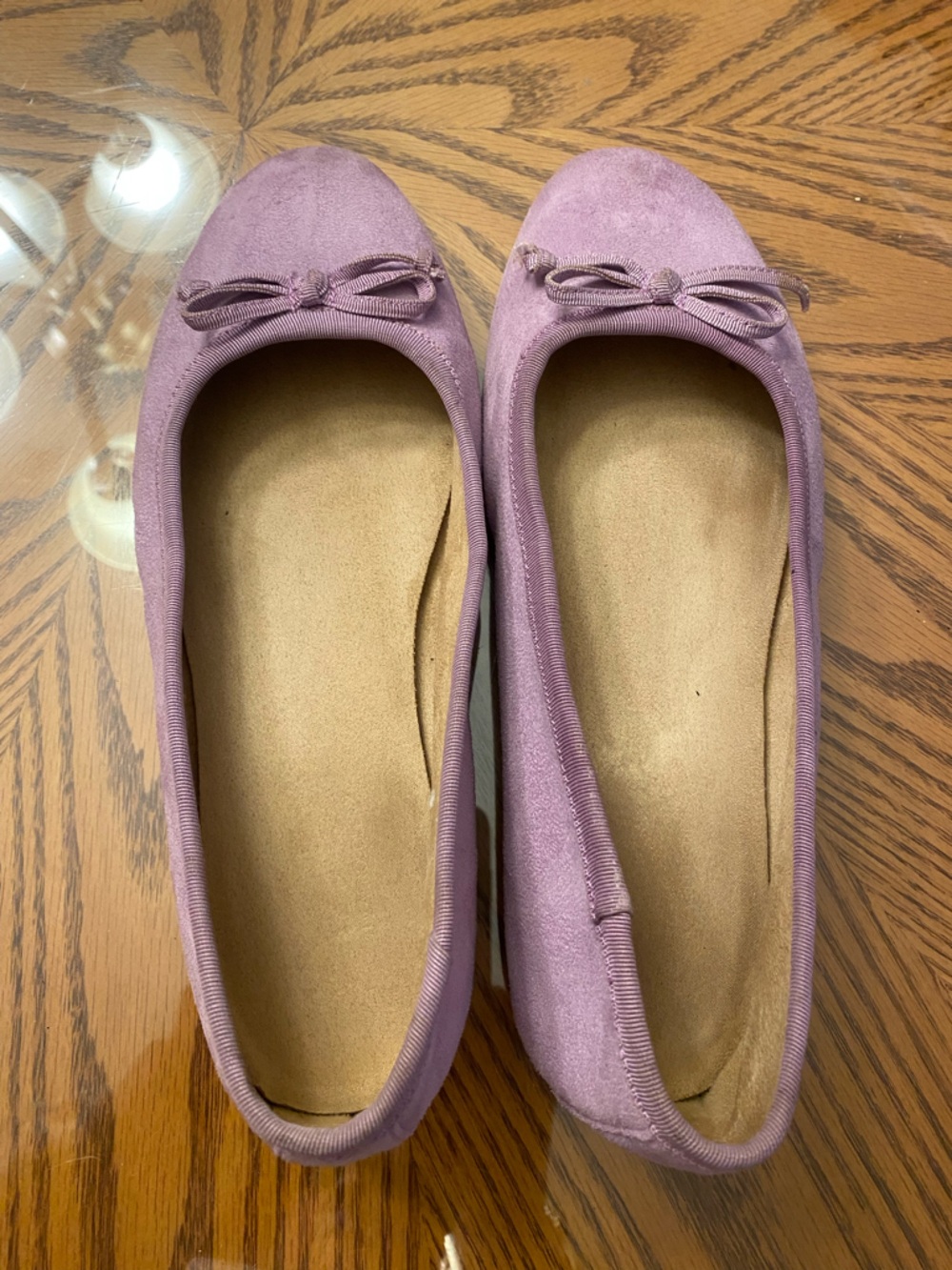 A2 By Aerosoles Dusty Mauve Suede Ballet Flats with Bow